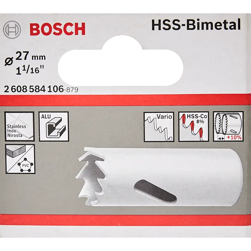 Коронка по стали биметаллическая Bosch 2608584106 27 мм 82857504 STLM-2146653 BOSCH PROFESSIONAL  - Вид №2