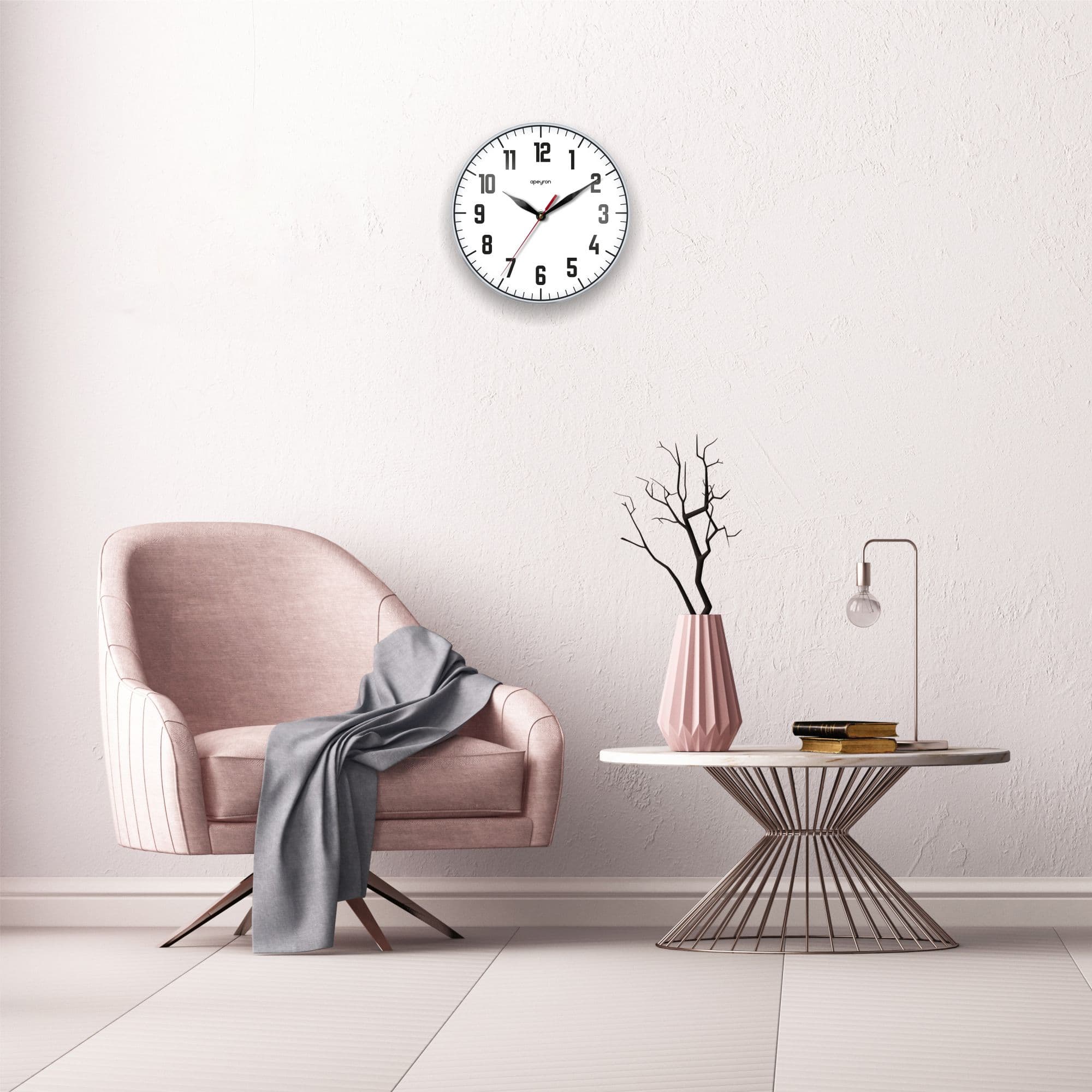 82902877 Часы настенные Apeyron PL1612-022 ø25 см пластик Декор Santreyd  - Вид №4