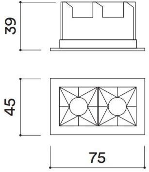 HER Многофункциональный встраиваемый металлический светодиодный прожектор Nixe Em22x  - Вид №3