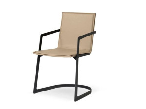 Кожаный консольный стул с подлокотниками