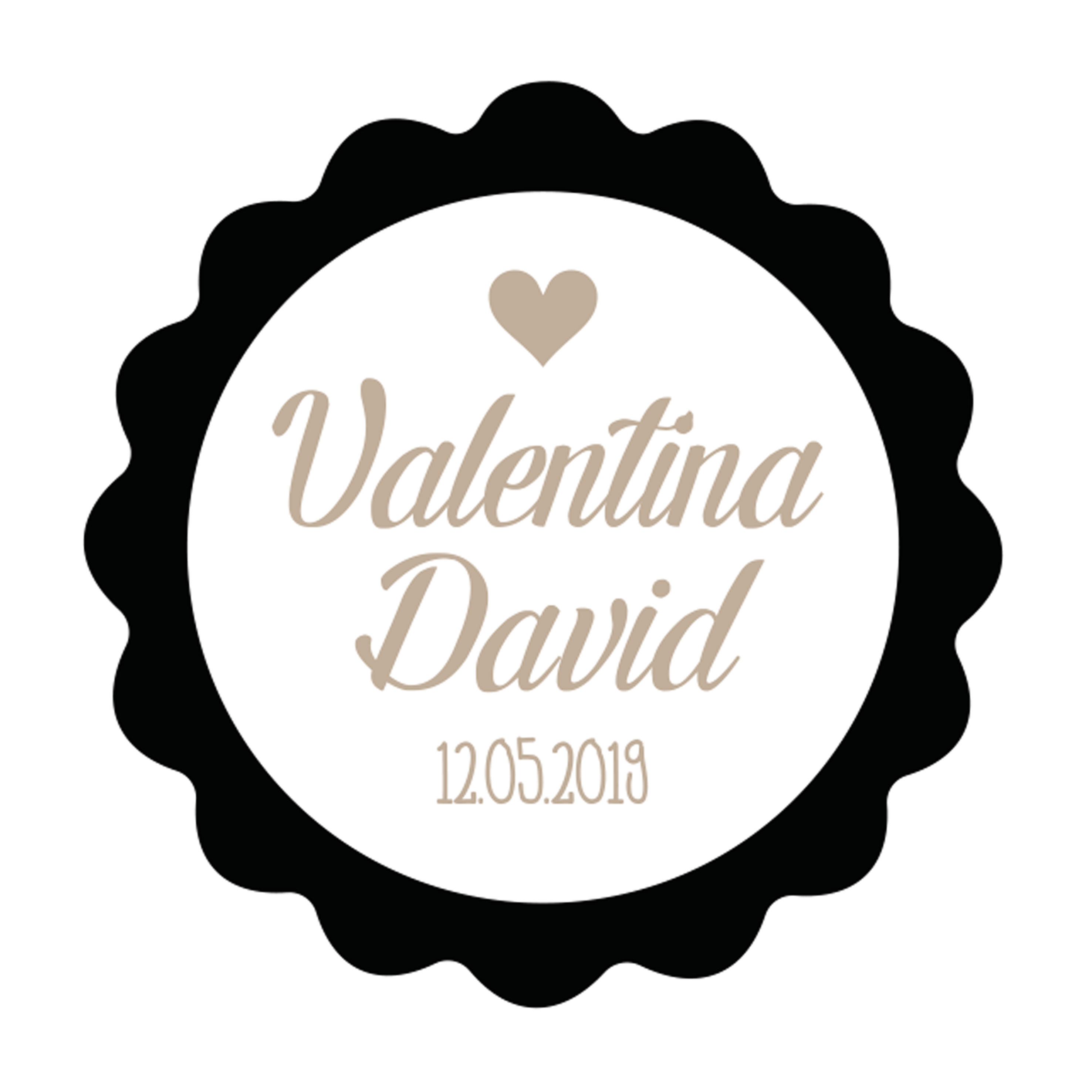 X639.07 PERS. 96 Романтические стикеры с черной волной Dekoraniaevents Bodas 