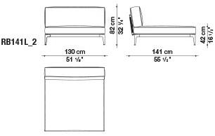 B&B Italia Outdoor Садовый диван из ткани Ribes sun-id-1376014 - Вид №6