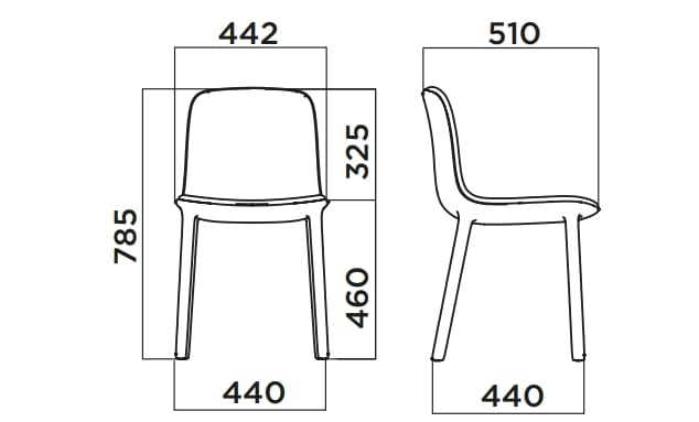Стул из полипропилена и ткани Infiniti FREYA ARCH-00041580 - Вид №4