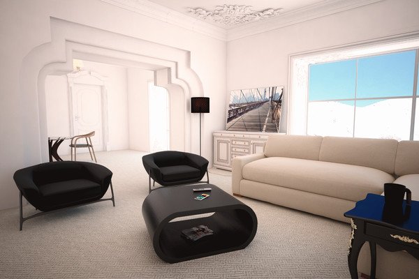 Журнальный столик дизайнерский черный 100 см "Цикл" от Odingeniy ODINGENIY ЦИКЛ 178293 Черный  - Вид №1