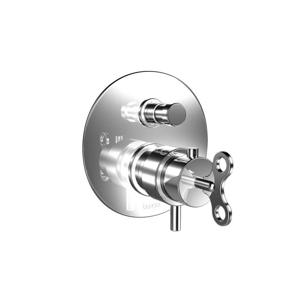 63549 Коаксиальный встроенный термостатический смеситель с автоматическим переключателем на 2 направления. Bongio Acquacarica