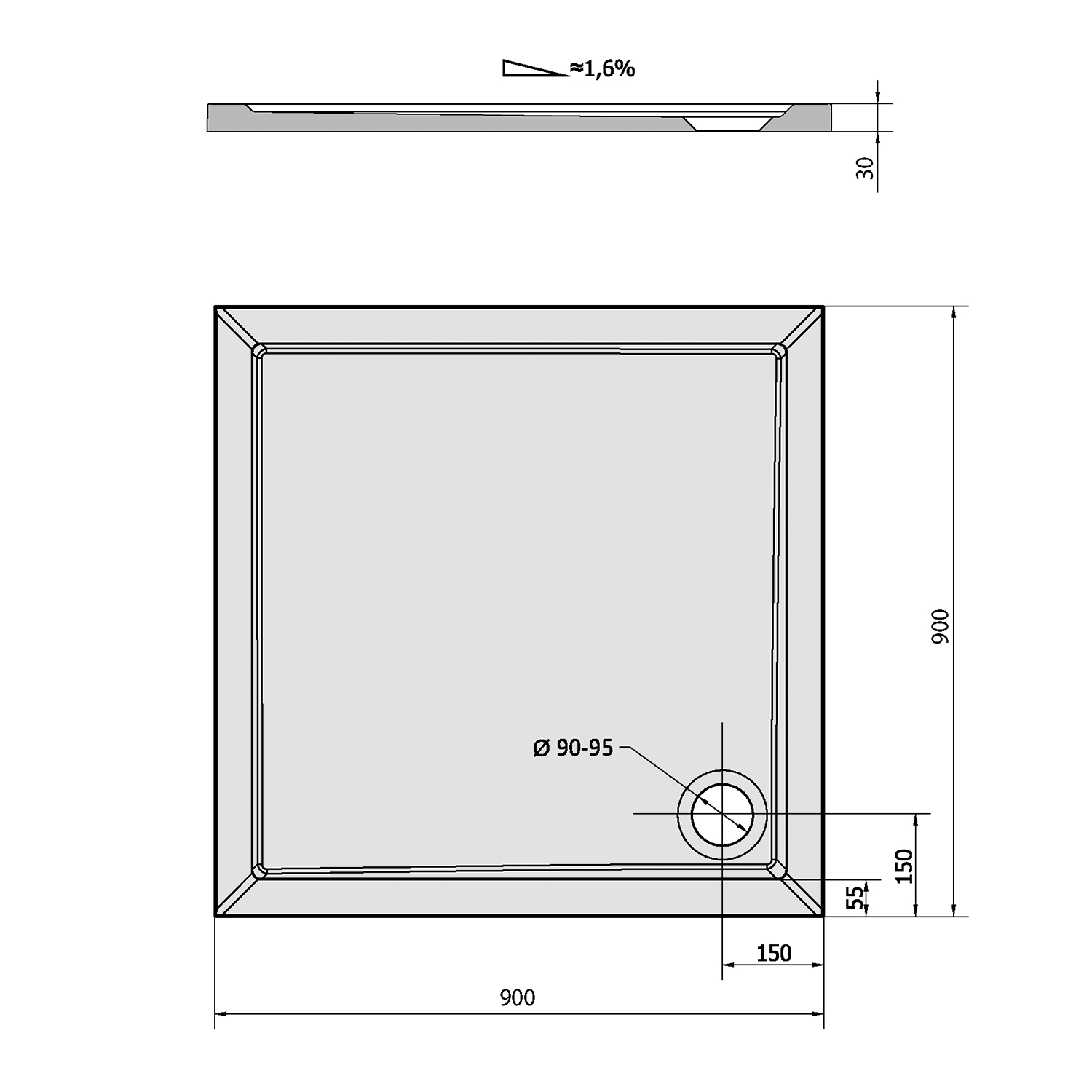 11221 Polysan Душевые кабины из литого мрамора Aura - Вид №1