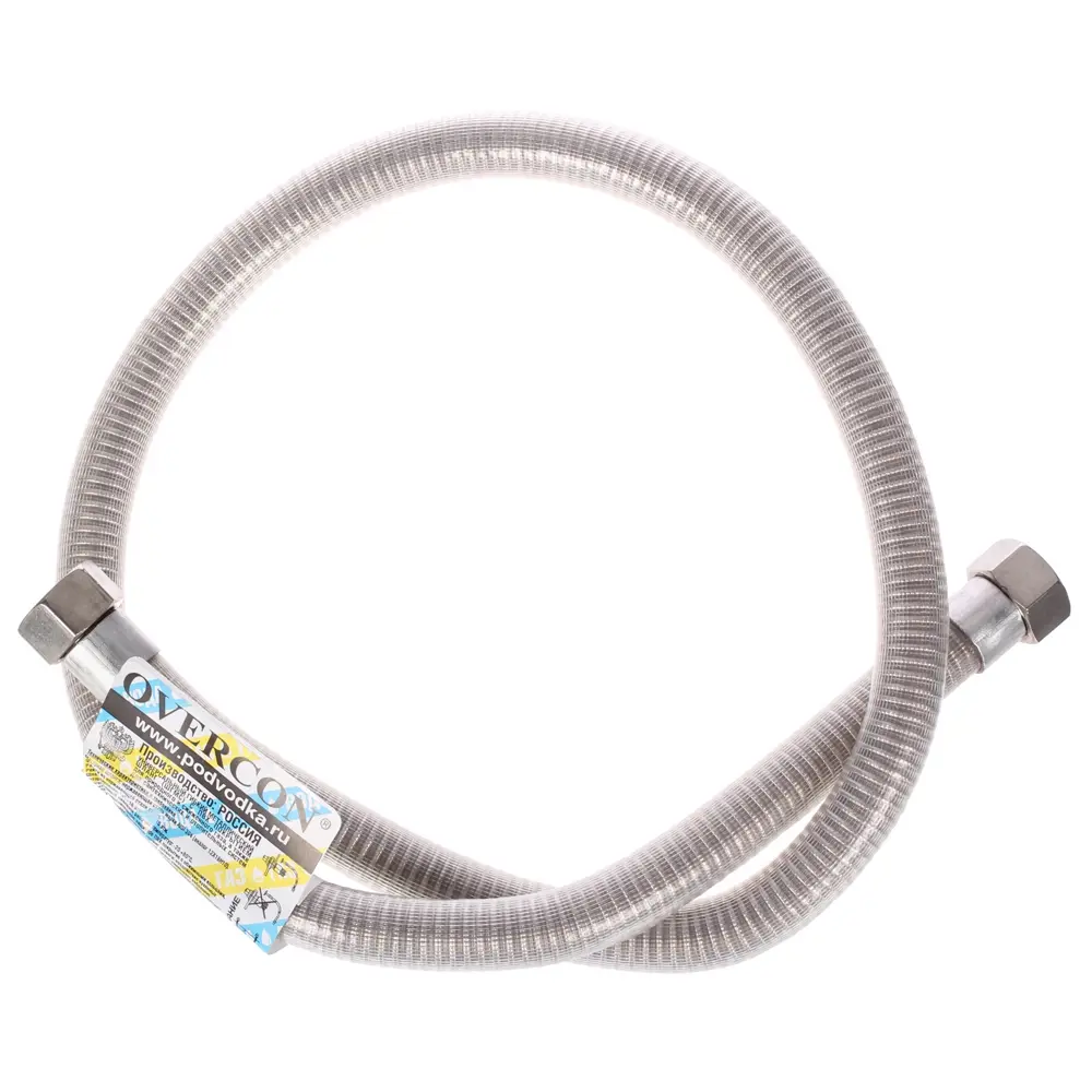 Гибкая подводка для газа и воды сильфон 1/2" гайка-гайка 100 см 81979434 STLM-2208483 Santreyd  - Вид №1