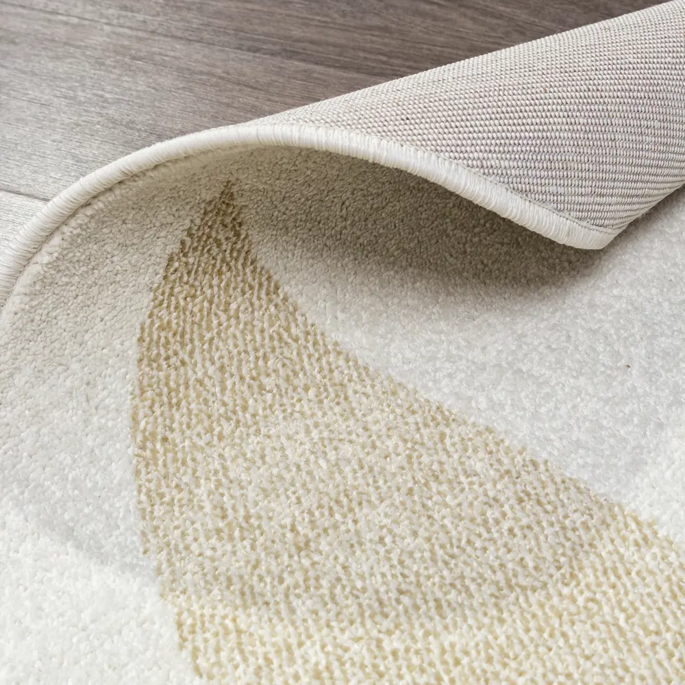 Santreyd Ковер Призма круглый желтый с ворсом фризе для интерьера 89376440 STLM-1381227 - Вид №3