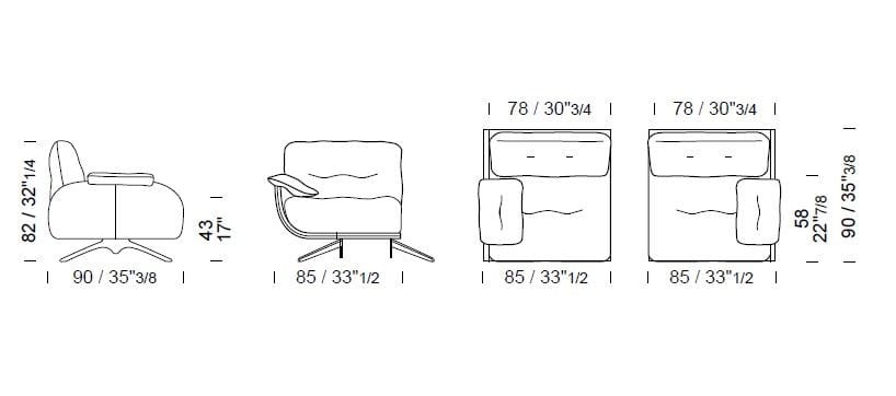 Бархатный угловой диван Borzalino Ayton ARCH-00144520 - Вид №12