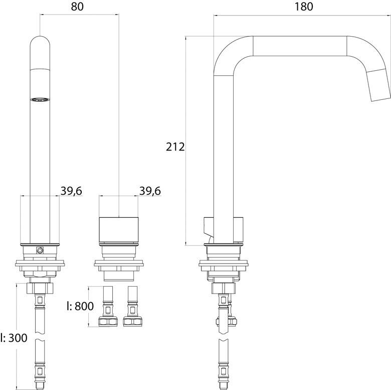 Emco Bad Смеситель для умывальника на 2 отверстия sun-id-1364473 - Вид №6