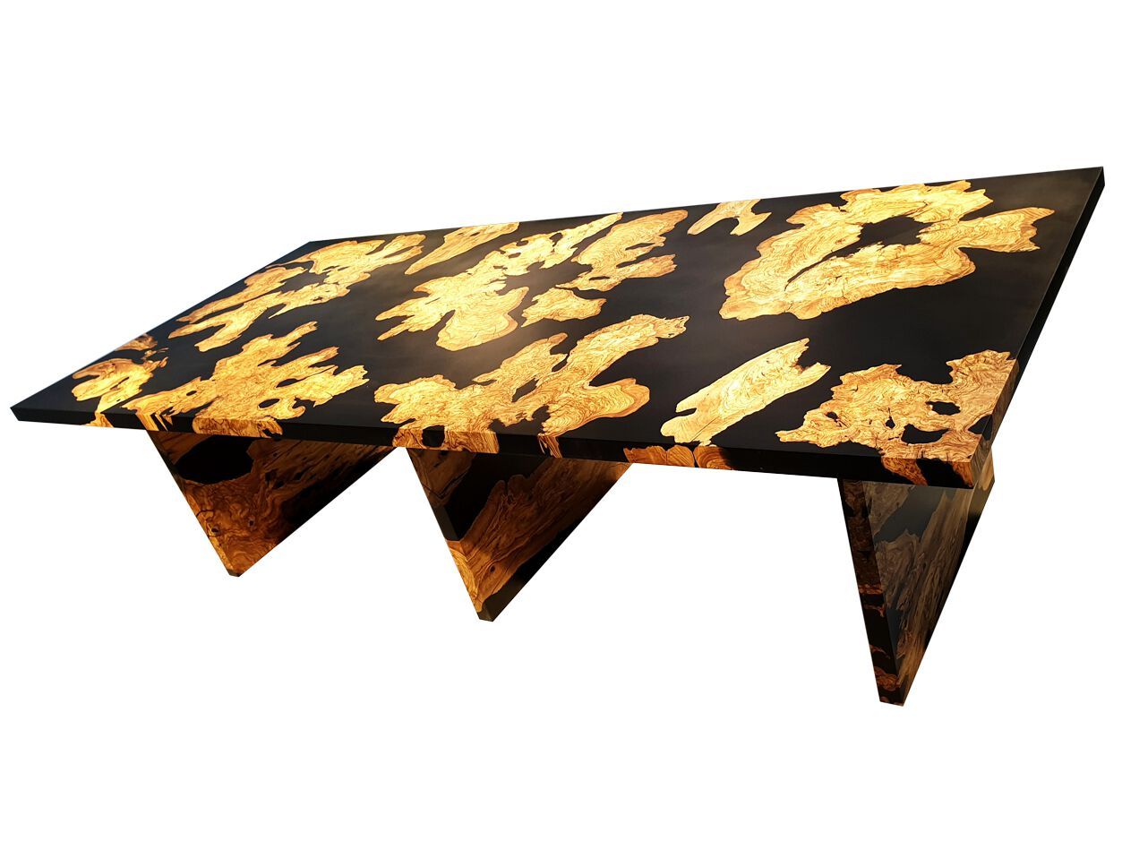 Прямоугольный стол из оливкового дерева и смолы Legnor LEG2408751 ARCH-00041415