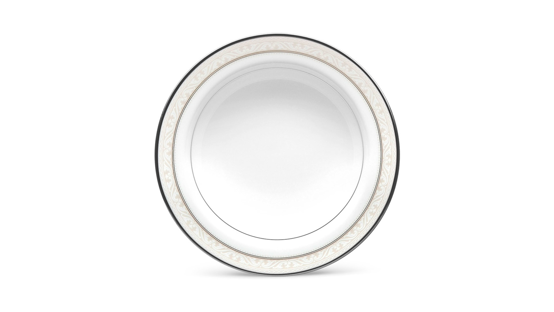 54826 Noritake Чаша для десерта Noritake "Монтвейл, платиновый кант" 15,5см Фарфор костяной  - Вид №1