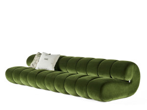 4-местный бархатный диван