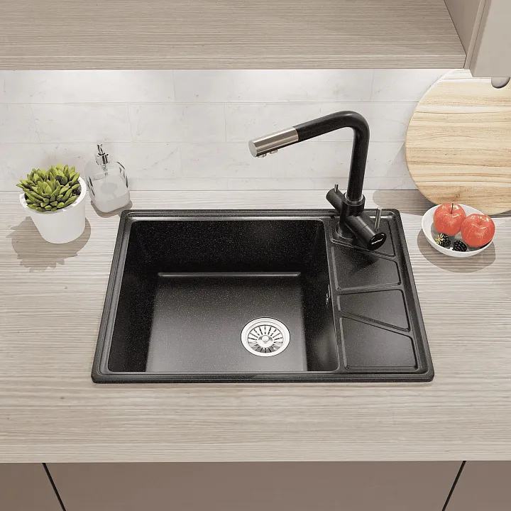 Кухонная мойка Искусственный камень VERTEX S191 GranFest V-680L-S191 - Вид №1