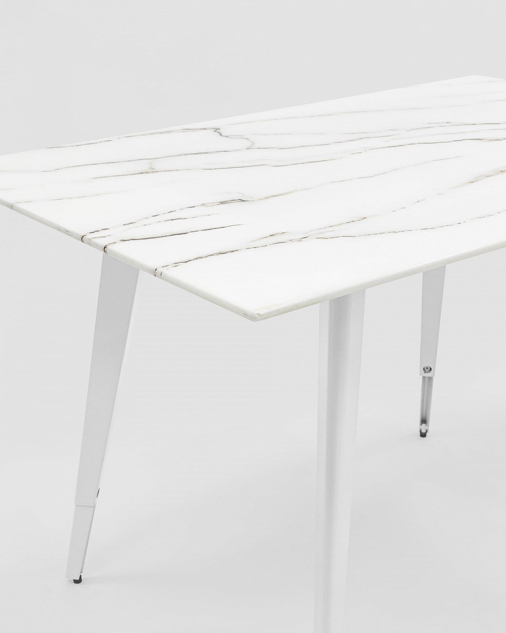 Стол обеденный со стеклянной столешницей белый с рисунком под мрамор 120х80 см "Ричмонд" STOOL GROUP  00-3958838 Белый  - Вид №5