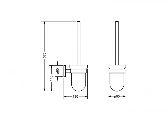 Туалетный ёршик JOERGER Exalновинка 632.00.000.000 - Вид №1