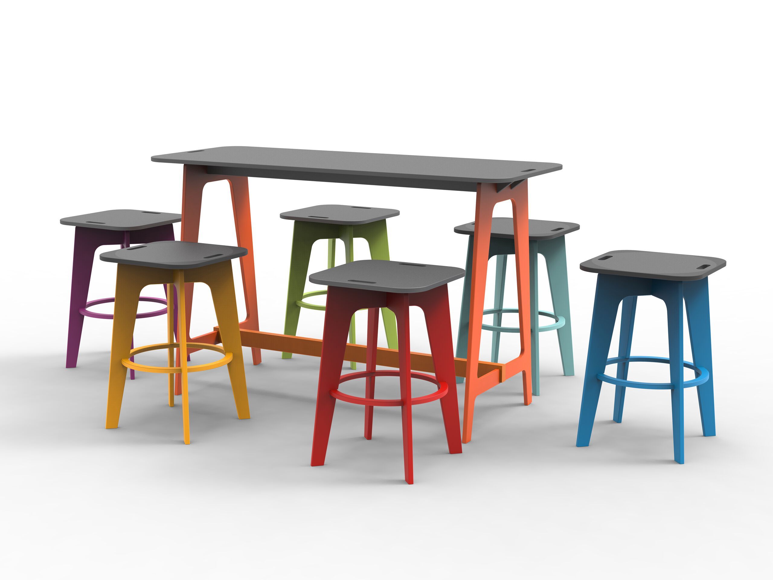 Полиэтиленовый барный стул с подставкой для ног Donye Beat ARCH-00075078 - Вид №1