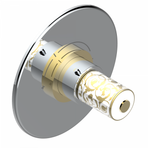 G2N-5100BR Ручка регулировки с круглой накладкой для термостата THG, арт.5100A 1/2" и 5200A 3/4" (термостаты см. на стр. 451) Thg-paris Froufrou Хром/золото