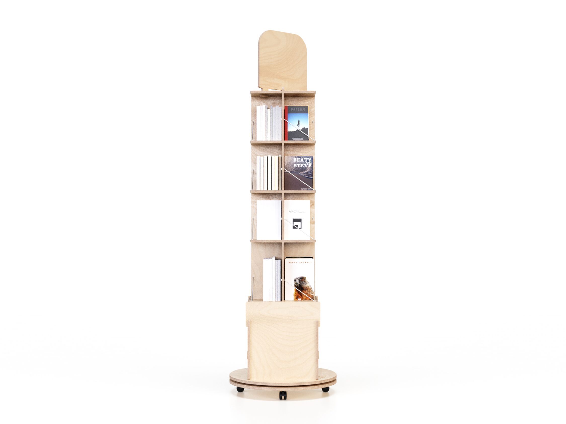 Деревянная вращающаяся витрина с колесами Esposit экспоненты ARCH-00110854 - Вид №3
