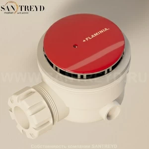 Flaminia PLFC Донный клапан с красной накладкой для душевого поддона PLFC.3011