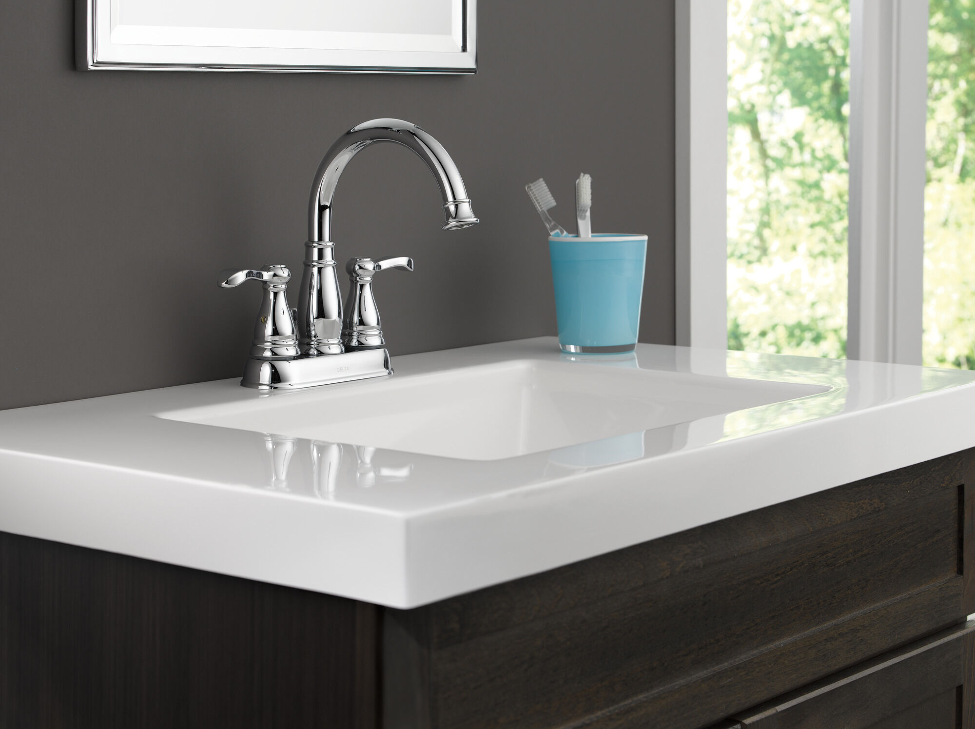 25984LF-ECO Смеситель для ванной комнаты с двумя ручками Delta Faucet Porter Хром - Вид №4