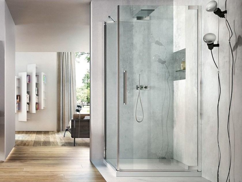 VISMARAVETRO Душевой уголок угловой с распашной дверцей Flare sun-id-1375456 - Вид №2