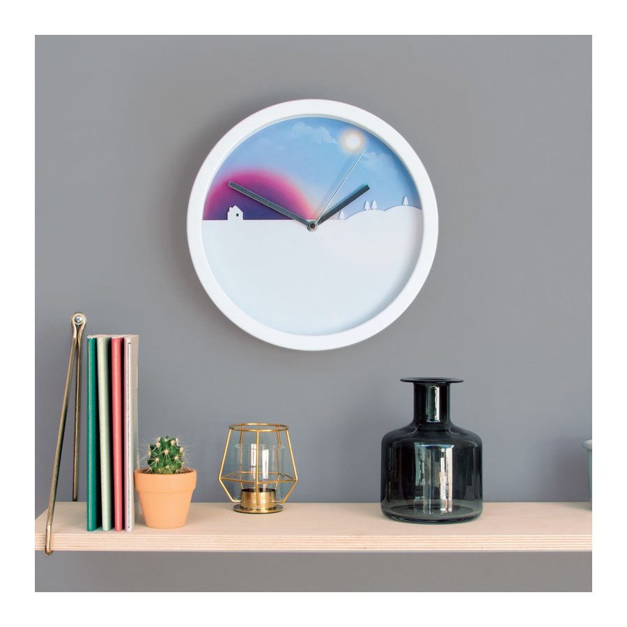 Часы настенные Day and Night с цветным циферблатом SUCK UK SKCLOCKDN1 - Вид №3