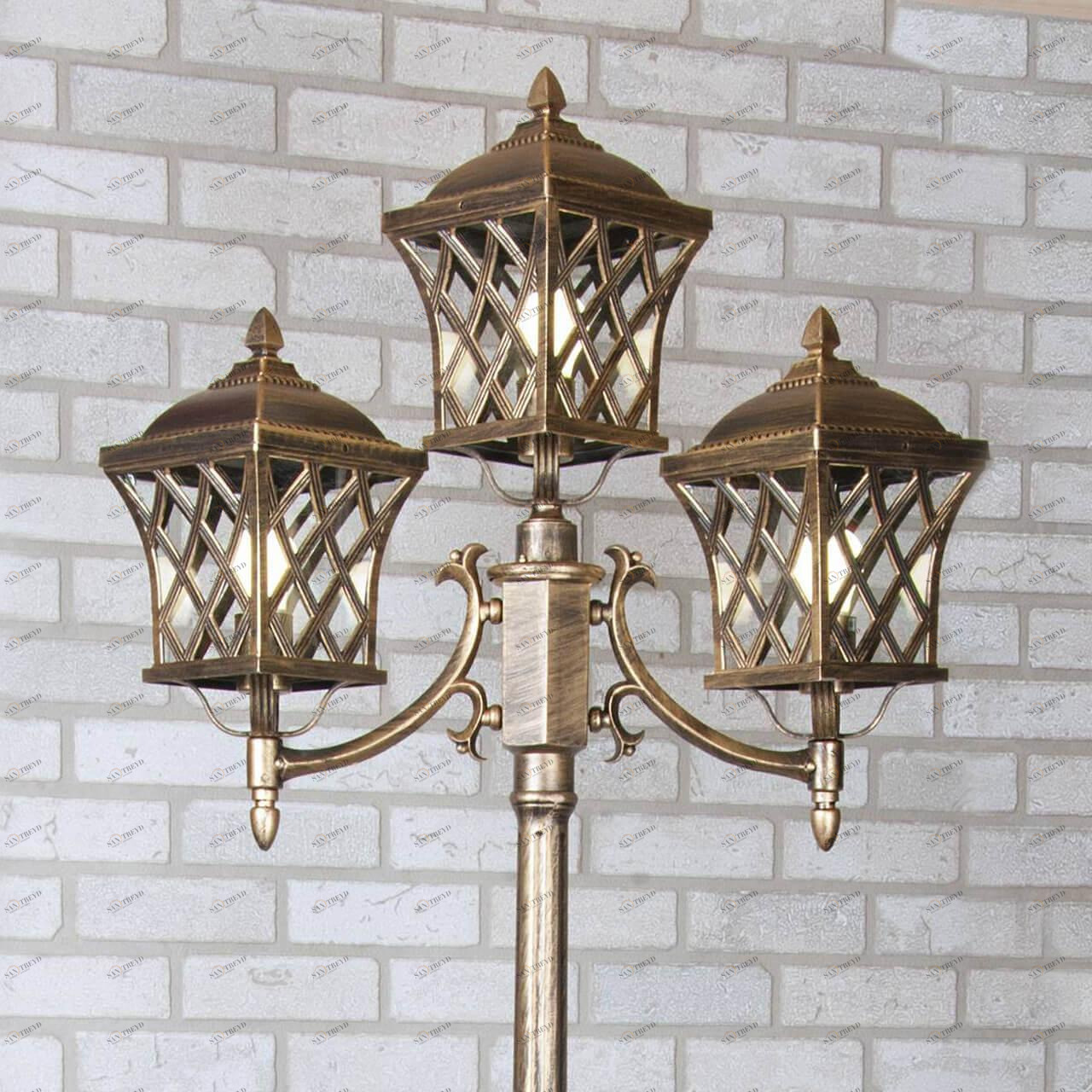 Уличный светильник парковый H 227 см золотистый Cassiopeya 4690389017346 ELEKTROSTANDARD CASSIOPEYA 00-3895274 Золото 