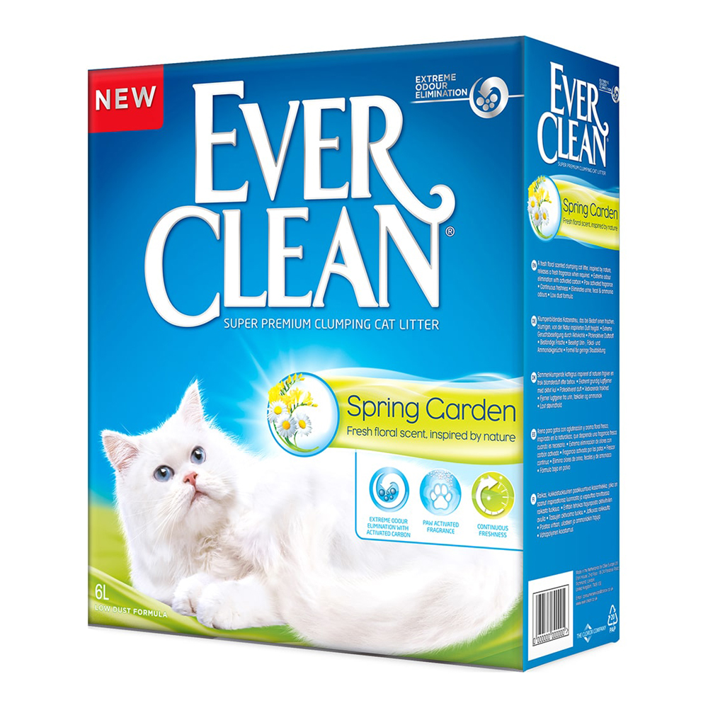 ПР0054076 Наполнитель для кошачьего туалета Spring Garden комкующийся с ароматом Весеннего сада 6л EVER CLEAN 