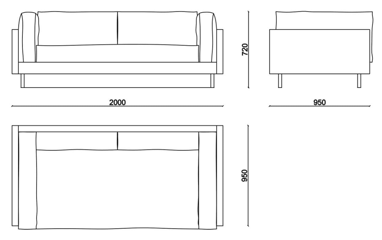 Кожаный диван Falsasquadra Alfeo ARCH-00078793 - Вид №2
