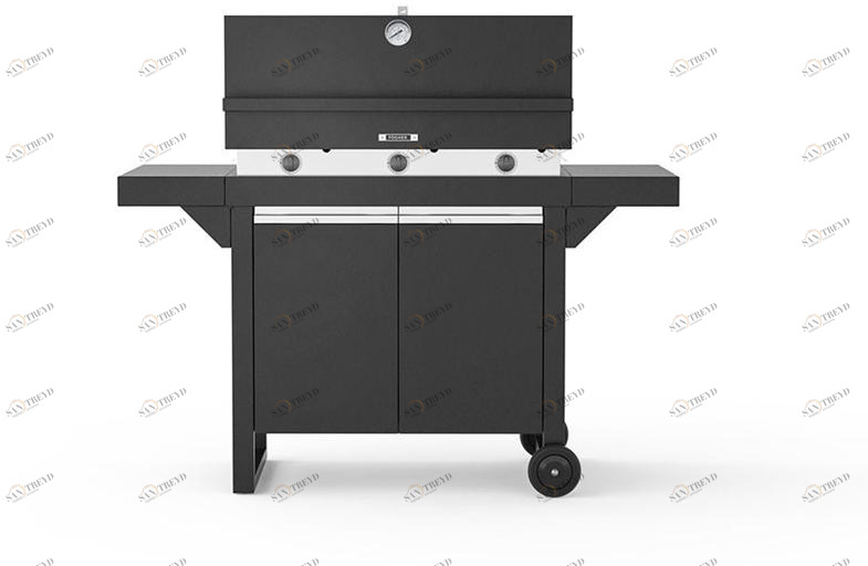 Fògher Газовая печь для барбекю с 3 конфорками и тележкой для освещения sun-id-1387174