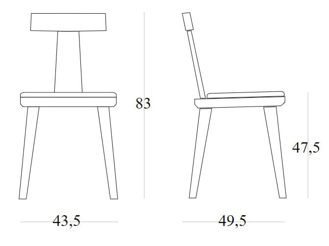 Деревянный стул с мягким сиденьем SIPA T Coffee ARCH-00042585 - Вид №9