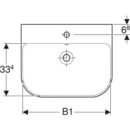 500.227.01.1 Раковина Geberit Smyle Geberit  - Вид №2