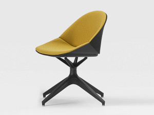 Вращающееся кресло на насесте из ткани и полипропилена