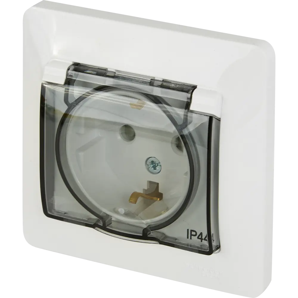 Розетка SYSTEME ELECTRIC Glossa с защитными шторками и крышкой 87813576 STLM-1115905 - Вид №1