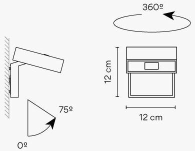 Vibia Регулируемый настенный светильник из алюминия Alpha sun-id-1359518 - Вид №3