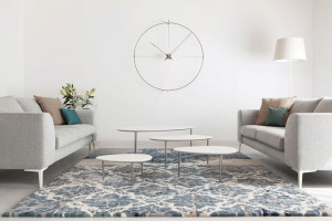 095487 Настенные часы L черный-белый Nomon Bilbao