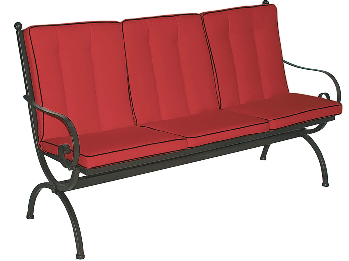10.00.0510 Подушки спинки сиденья скамейки Romeo Elegance 3-х местные красный ж. Черный. Трубопровод Mbm