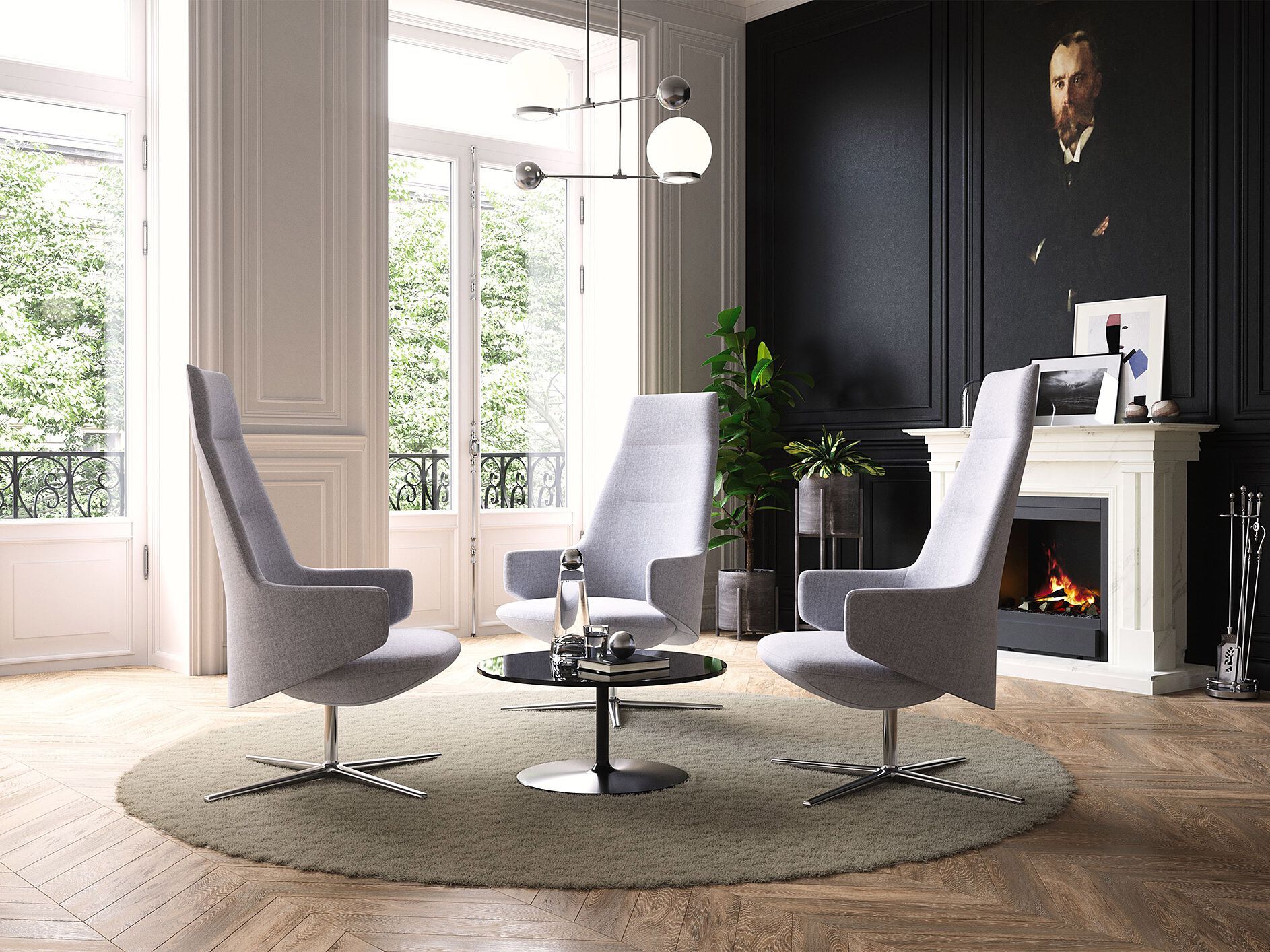 Вращающееся кресло с высокой спинкой LD Seating Melody Lounge ARCH-00139942 - Вид №2