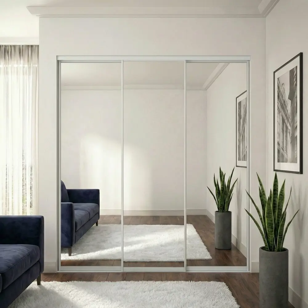 Дверь-купе KONSENSA 244.5x70.4 см с зеркалом профиль матовое серебро STLM-2162257 - Вид №7