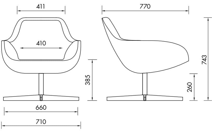 Кожаное вращающееся кресло с подлокотниками ALMA DESIGN X Big ARCH-00083916 - Вид №1