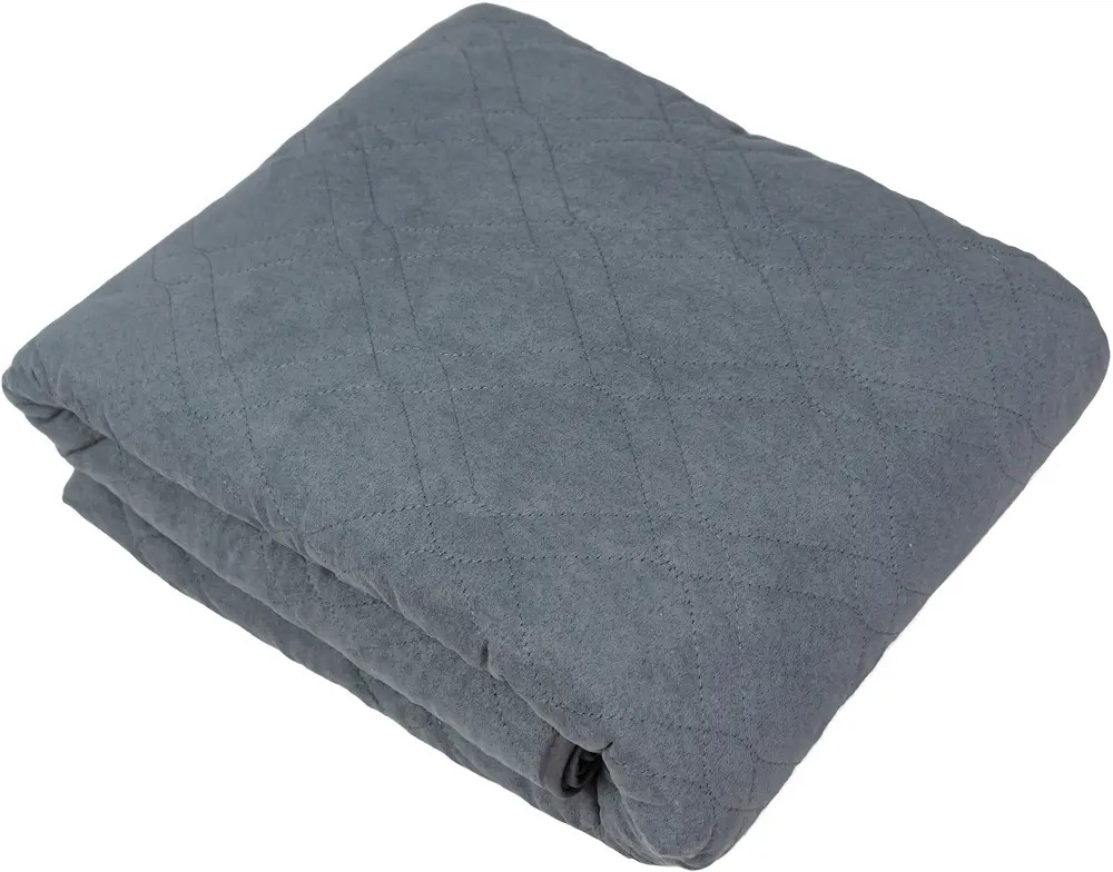 Бельвита | Покрывало из замши стального цвета 220х240 см 89087187