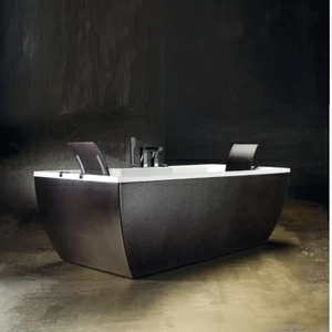 Ванна угловая с аэромассажем Kali Metal Corten 180 см