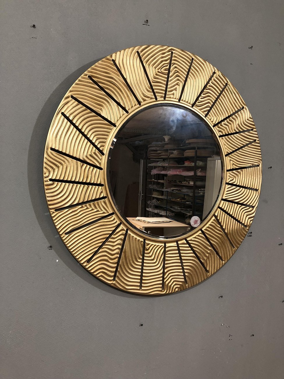 Золотое зеркало круглое настенное SUNSHINE IN SHAPE SUNSHINE 00-3860118 Золото  - Вид №3