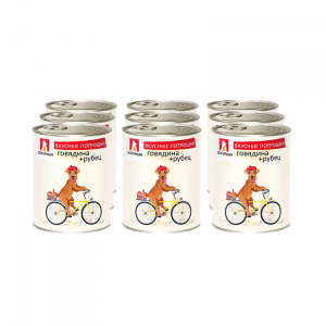 УТ0005326*9 Корм для собак Вкусные потрошки говядина, рубец конс. 750г (упаковка - 9 шт) ЗООГУРМАН