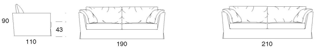 Former In Italia 3-х местный тканевый диван Otello sun-id-1441577 - Вид №2