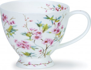 10630300 Dunoon Чашка чайная Dunoon "Цветение сакуры.Макино" 450мл Фарфор костяной
