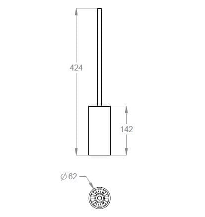 Туалетная щетка из нержавеющей стали Fir Italia аксессуары для ванной комнаты сталь ARCH-00111482 - Вид №1