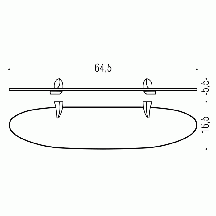 B2416 Полка 64.5 см COLOMBO LINK Colombo Design - Вид №2