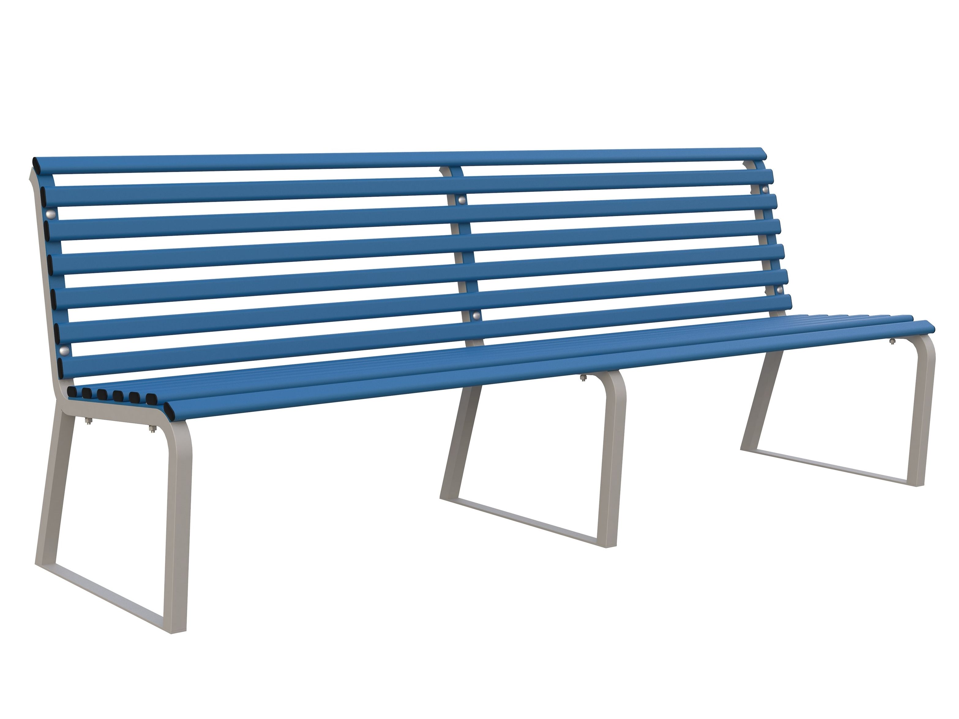 Стальная скамья со спинкой Lazzari город ARCH-00058231 - Вид №1